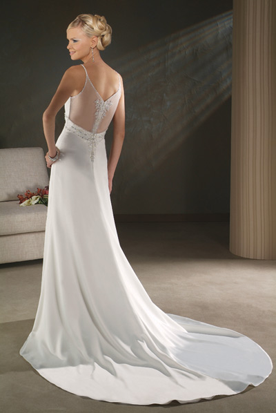 Orifashion HandmadeModest Charmeuse Wedding Dress BO039